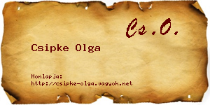 Csipke Olga névjegykártya
